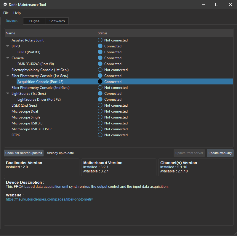 Doric Maintenance Tool