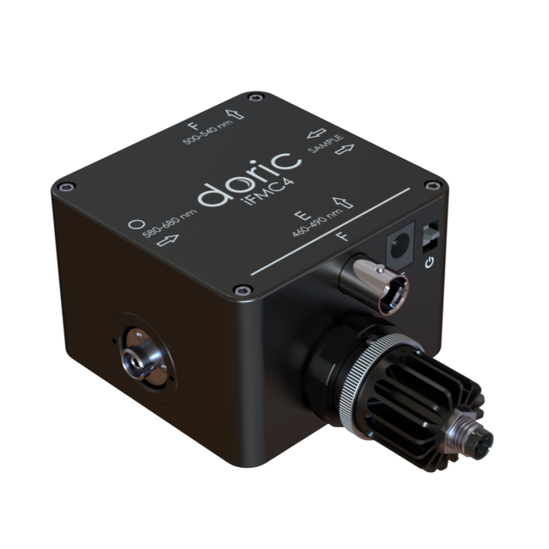 4 ports Fluorescence Mini Cube - Single fluorophore with Optogenetics stimulation